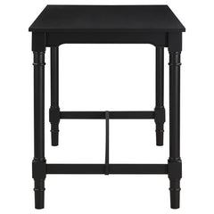 Martina 5-piece Rectangular Spindle Leg Counter Height Dining Set Oatmeal and Black - 120577