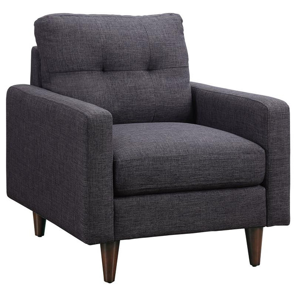Watsonville Upholstered Track Arm Tufted Accent Chair Grey - 552003