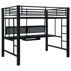 Avalon Full Workstation Loft Bed Black - 460023