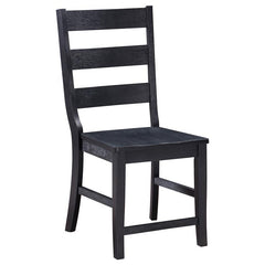 Newport Ladder Back Dining Side Chair Black (Set of 2) - 108142
