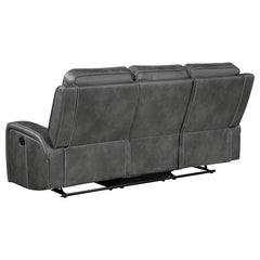 Raelynn Upholstered Track Arm Motion Sofa Grey - 603191