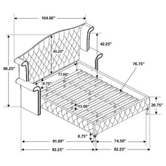 Deanna 4-piece California King Bedroom Set Black - 206101KW-S4