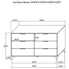 Kendall 4-piece California King Bedroom Set White - 224401KW-S4