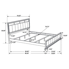 Barzini 4-piece California King Bedroom Set Black - 200891KW-S4