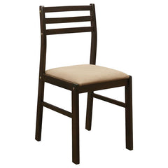 Bucknell 3-piece Dining Set with Drop Leaf Cappuccino and Tan - 130005