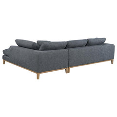 Persia Upholstered Track Arm Sectional Sofa Grey - 508857