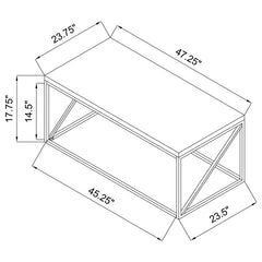 Birdie Rectangular Engineered Wood Coffee Table Sonoma Grey - 705618