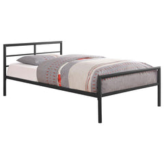 Fisher Metal Twin Open Frame Bed Gunmetal - 300279T