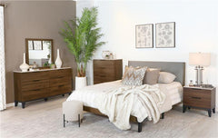 Mays 5-piece Eastern King Bedroom Set Walnut - 215961KE-S5