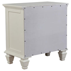 Sandy Beach 4-piece Queen Bedroom Set Cream White - 201301Q-S4