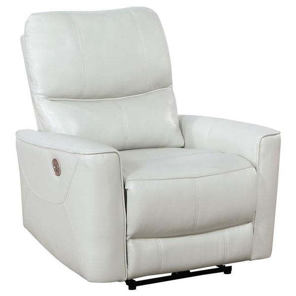Greenfield Upholstered Power Recliner Chair Ivory - 610263P