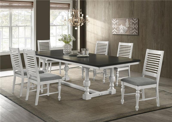 Aventine 7-piece Rectangular Dining Set Charcoal and Vintage Chalk - 108241-S7