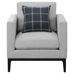 Apperson Upholstered Track Arm Accent Chair Light Grey - 508683