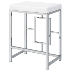 Jackson 5-piece Multipurpose Counter Height Table Set White and Chrome - 182715