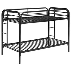 Morgan Metal Twin Over Twin Bunk Bed Black - 2256K