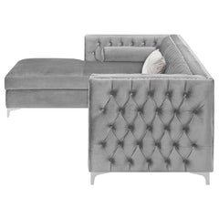 Bellaire Upholstered Storage Chaise Sectional Sofa Grey - 508280