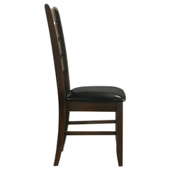 Dalila Ladder Back Side Chairs Cappuccino and Black (Set of 2) - 102722