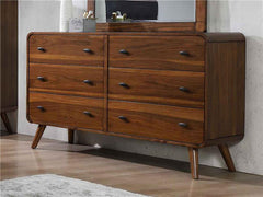 Robyn 6-drawer Dresser Dark Walnut - 205133