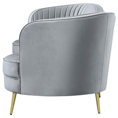 Sophia Upholstered Channel Tufted Sofa Grey - 506864