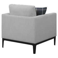 Apperson Upholstered Track Arm Accent Chair Light Grey - 508683