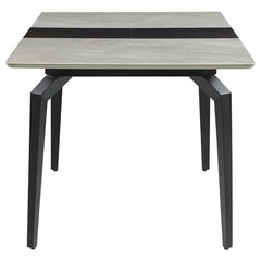 Mina Rectangular Dining Table Grey Ceramic and Sandy Black - 193831