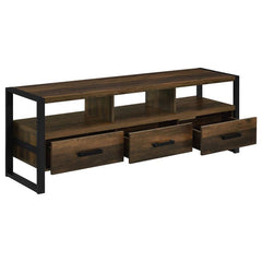 James 3-drawer Engineered Wood 60" TV Stand Dark Pine - 704282