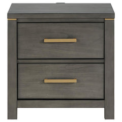 Kieran 2-drawer Nightstand Grey - 224742