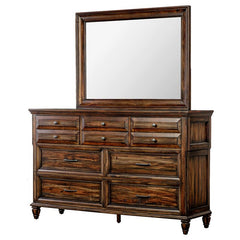 Avenue 8-drawer Dresser with Mirror Weathered Burnished Brown - 223033M