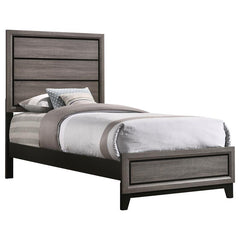 Watson Wood Twin Panel Bed Grey Oak - 212421T
