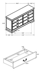 Louis Philippe 5-piece Eastern King Bedroom Set Cappuccino - 202411KE-S5