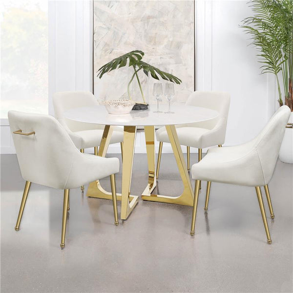 Mayette Parsons Wingback Dining Side Chairs Ivory (Set of 2) - 107562