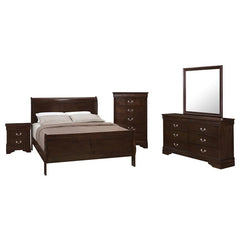 Louis Philippe 5-piece Eastern King Bedroom Set Cappuccino - 202411KE-S5