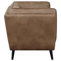 Thatcher 2-piece Upholstered Tuxedo Arm Sofa Set Brown - 509421-S2