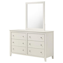 Selena 6-drawer Dresser with Mirror Cream White - 400233M