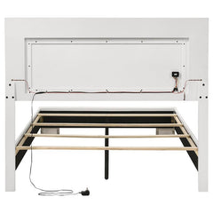 Felicity Wood Full LED Panel Bed White High Gloss - 203500F