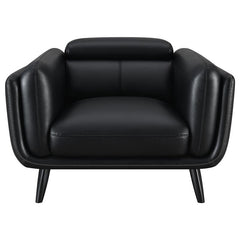 Shania Upholstered Low Back Accent Chair Black - 509923