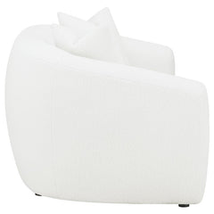 Isabella Faux Sheepskin Upholstered Loveseat Natural - 509872