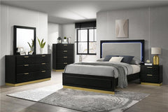 Caraway 5-piece California King Bedroom Set Black - 224781KW-S5