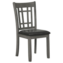 Lavon Padded Dining Side Chairs Medium Grey and Black (Set of 2) - 108212
