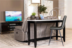 Toby Rectangular Marble Top Counter Height Table Espresso and White - 115528