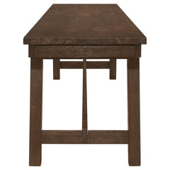 Reynolds Rectangular Trestle Base Dining Bench Brown Oak - 107593