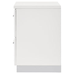 Felicity 2-drawer Nightstand Glossy White - 203502