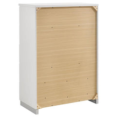 Felicity 5-piece California King Bedroom Set White Gloss - 203500KW-S5