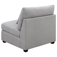Cambria Upholstered Armless Chair Grey - 551511