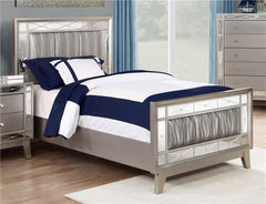 Leighton Wood Twin Panel Bed Metallic Mercury - 204921T