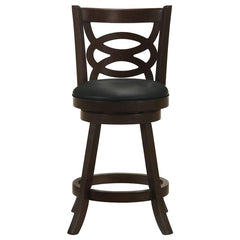 Calecita Swivel Counter Height Stools with Upholstered Seat Cappuccino (Set of 2) - 101929