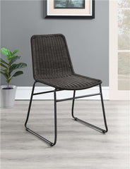 Dacy Upholstered Dining Chairs (Set of 2) Brown and Sandy Black - 192032