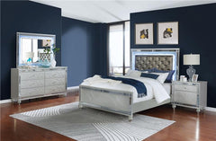 Gunnison 4-piece Queen Bedroom Set Silver Metallic - 223211Q-S4