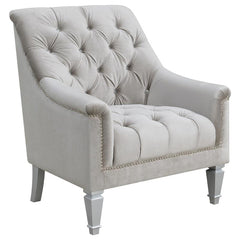 Avonlea Velvet Upholstered Sloped Arm Chair Grey Velvet - 508463
