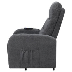 Howie Upholstered Power Lift Massage Chair Charcoal - 609403P